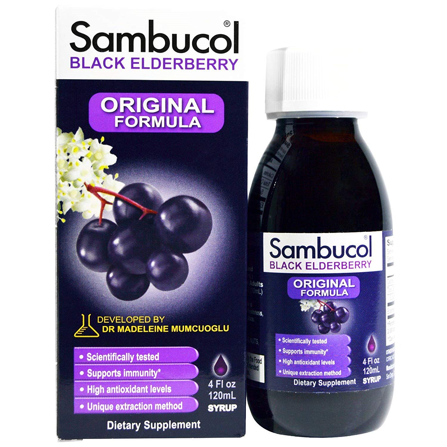 【保健品专区】Sambucol 接骨木糖浆 120ml【特价产品不退换】